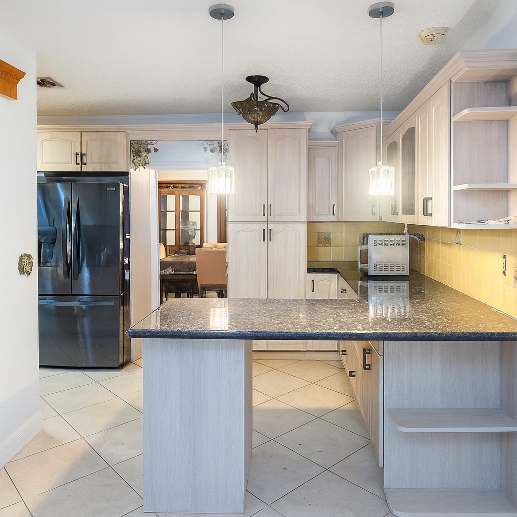 Kitchen with peninsula seating